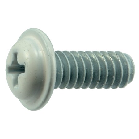 #10-24 x 1/2 in Machine Screw, Zinc Plated Steel, 15 PK